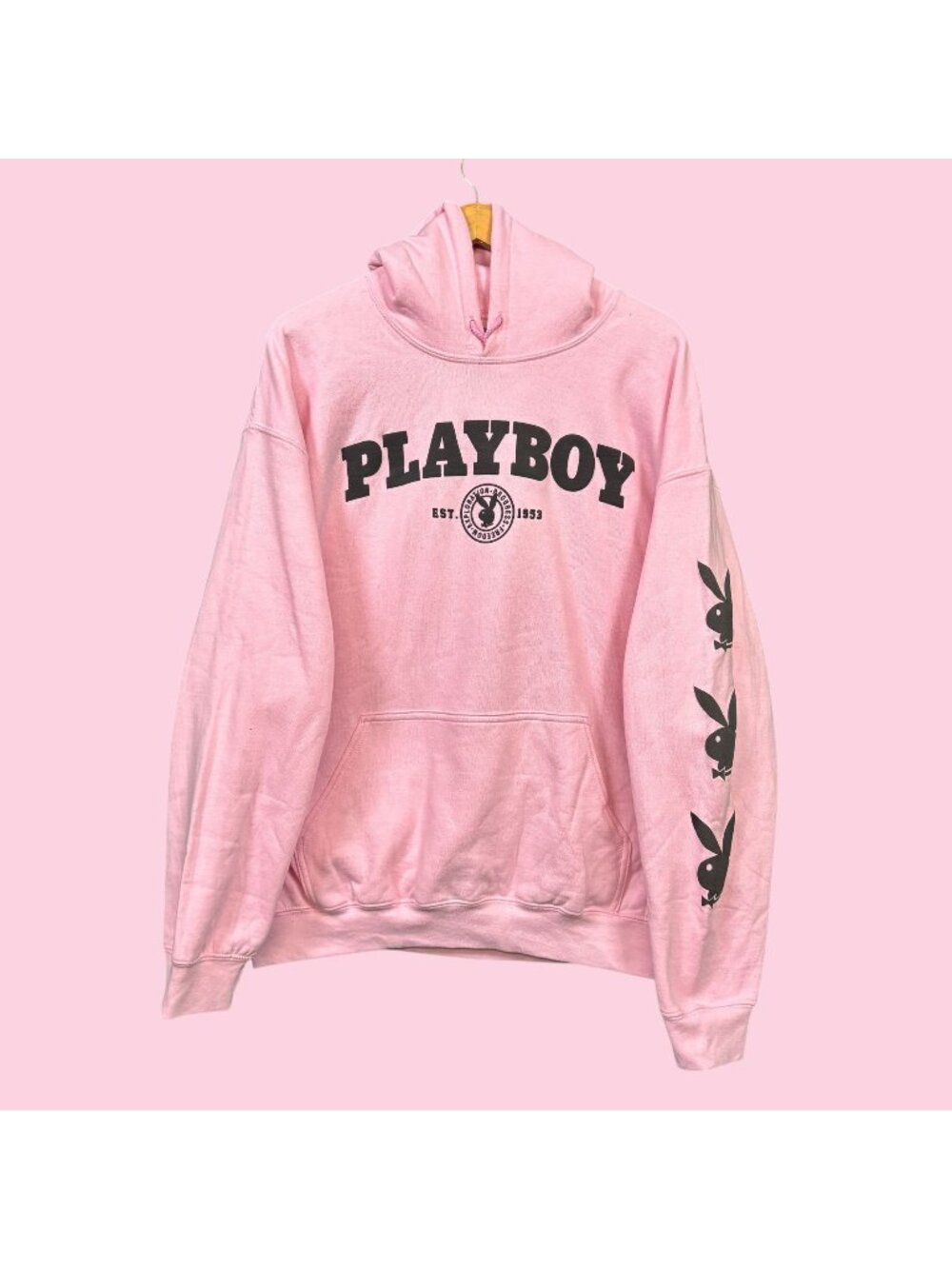Playboy Create Pleasure Exploration Progress Freedom Est 1953 Hoodie XL